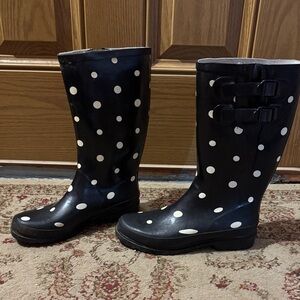 Target Black and White Polka Dot Winter Boots